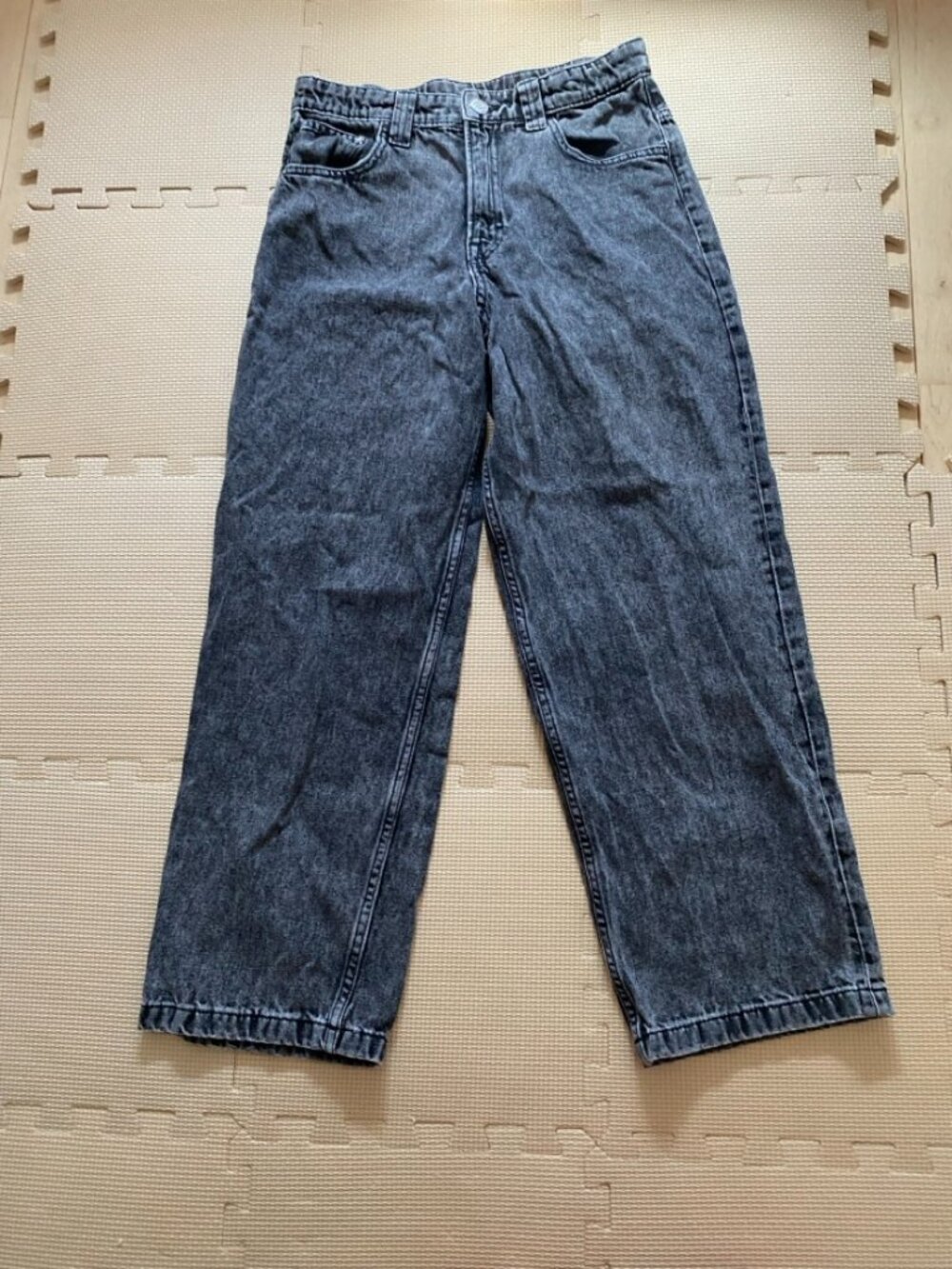 H&M Baggy Washed Black Denim Jeans Kids Size US 16